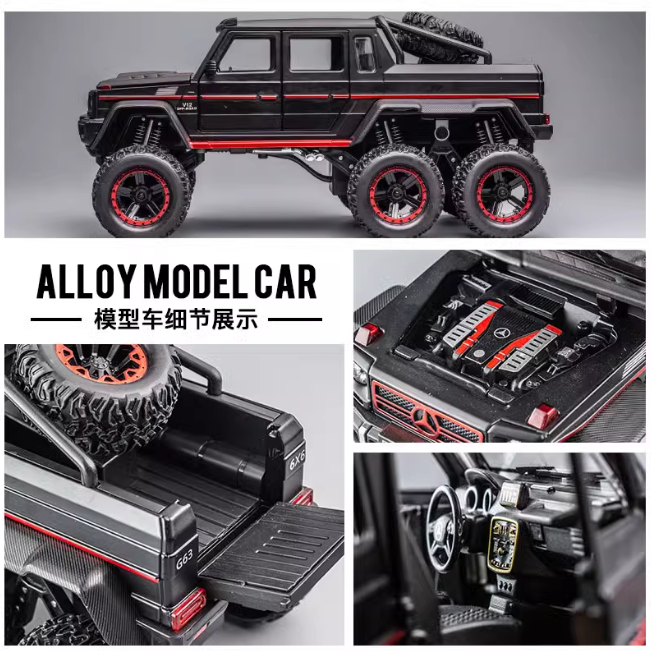 1:22 Diecast AMG G63 6x6 Off-Road Model