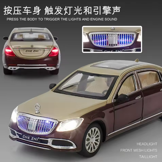 1:24 Diecast Mercedes Benz Maybach S600 With Smoke