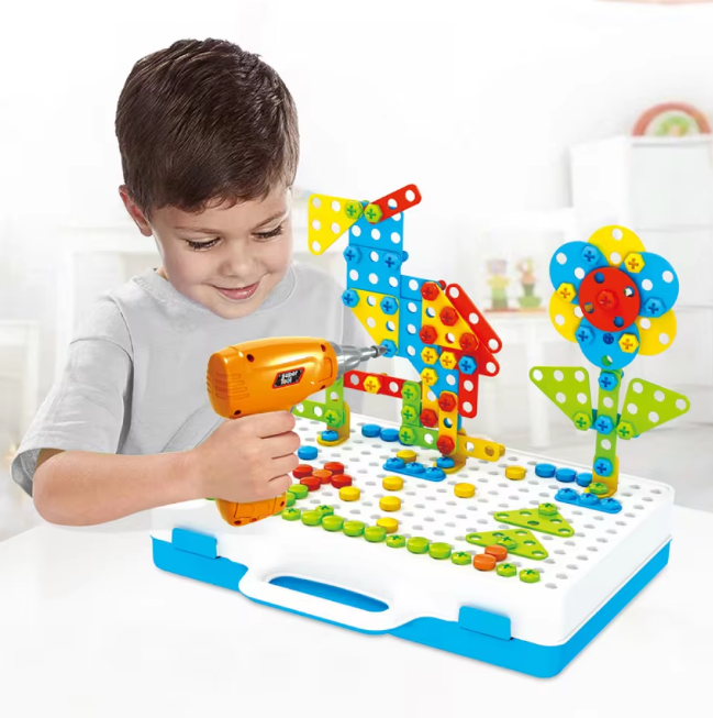 239+ Pieces Kids Creative Mosaic Drill Puzzle Box