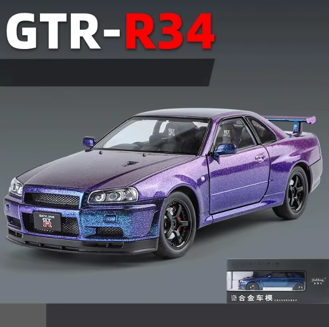 1:24 Diecast Nissan Skyline GTR R34 Model