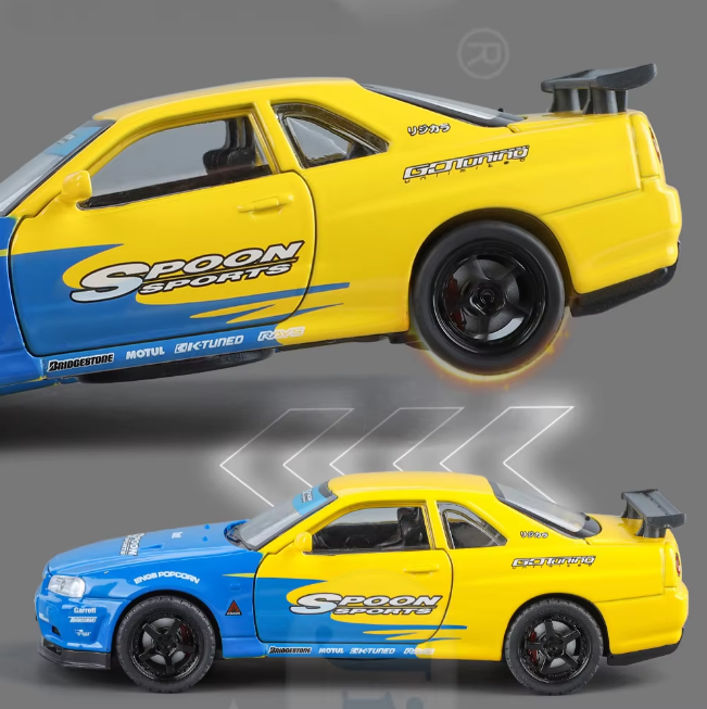 1:32 Diecast Nissan Skyline GTR R34  Model Car