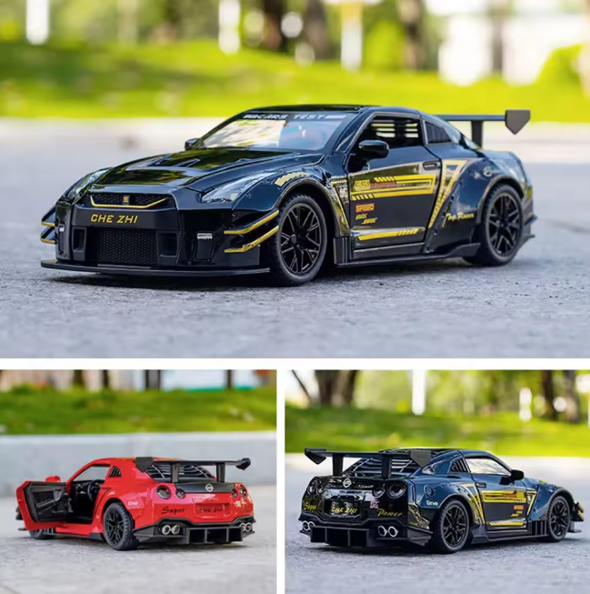 1:24 Diecast Nissan GTR R35 Model With Smoke