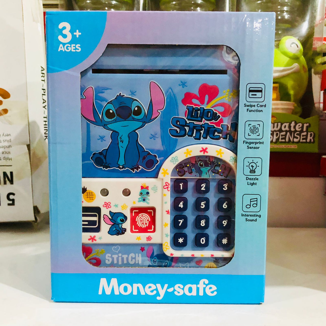 Stitch Fingerprint & Swipe Card Unlock Piggy Bank