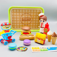 Thumbnail for 12Pcs Pretend Play Fast Food Restaurant Set