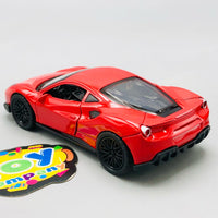 Thumbnail for 1:36 Diecast Mini Pullback Ferrari 488 Model Car