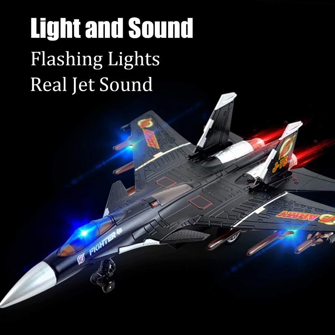 Diecast Fighter Jet Model With Light & Sound - 1Pc