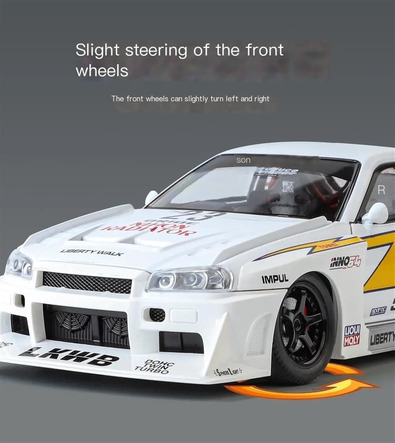 1:24 Diecast Nissan Skyline GTR R34 S15 Modified Model