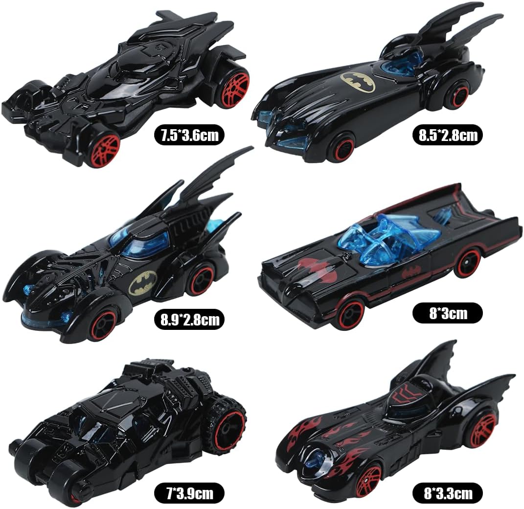 Hot Wheel Diecast Mini Batman Cars Set - 6Pcs