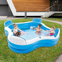 Thumbnail for INTEX Swim Centre Square Inflatable Family Lounge Pool (90