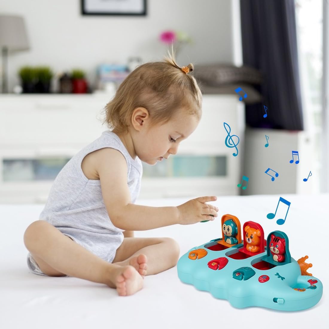 Kids Musical Animal Pop-up Activity Toy With Light