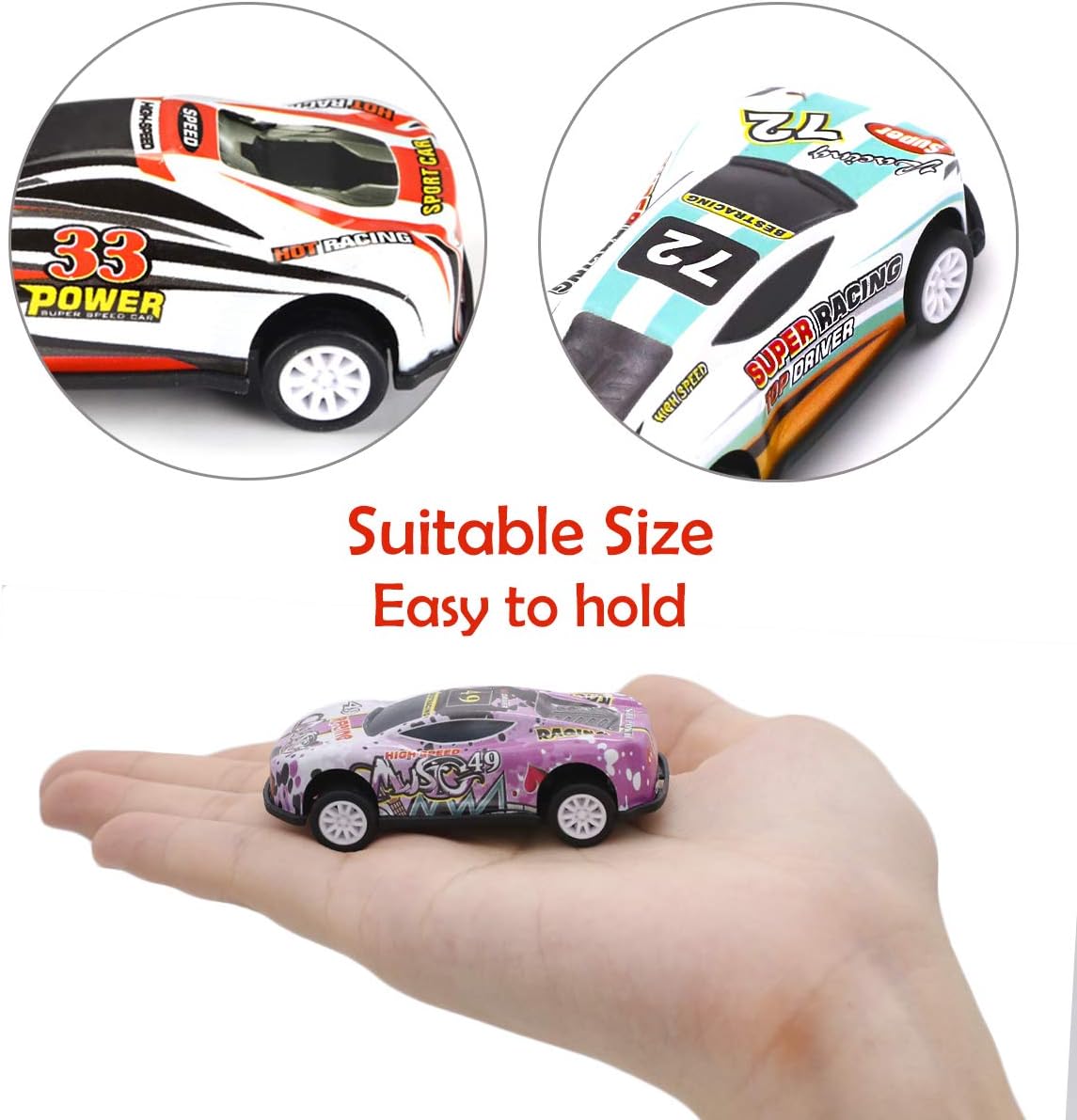 6Pcs Mini Inertial Cars With Road Map - Assortment