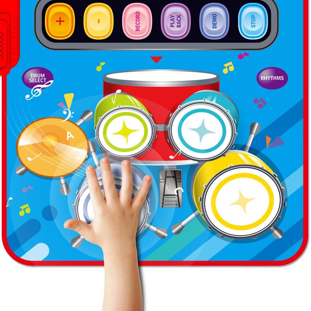 2in1 Electronic Kids Musical Drum Piano Play-Mat