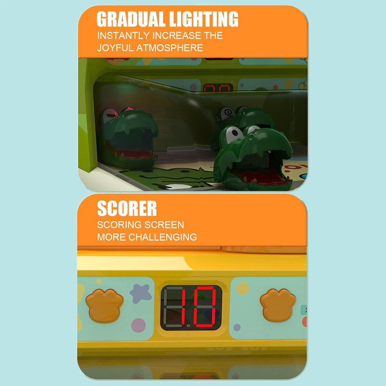 Electric Scoring Pinball Crocodile Machine