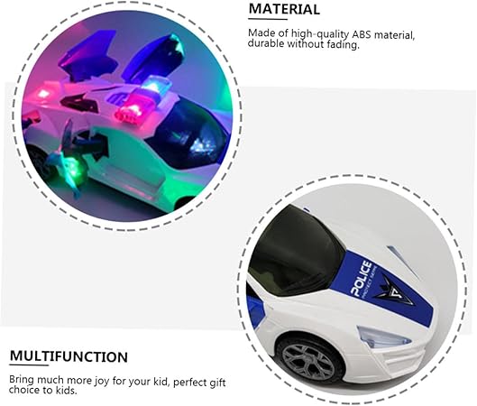 Electronic Musical Police Car With Openable Doors