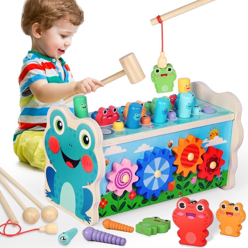 6in1 Wooden Multi-functional Xylophone & Fishing Game