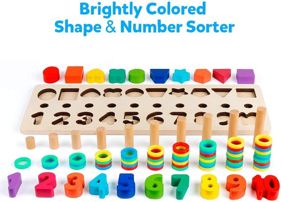 3in1 Wooden Math Stacking Board