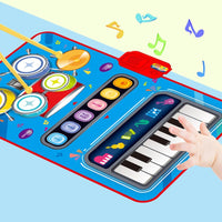 Thumbnail for 2in1 Electronic Kids Musical Drum Piano Play-Mat