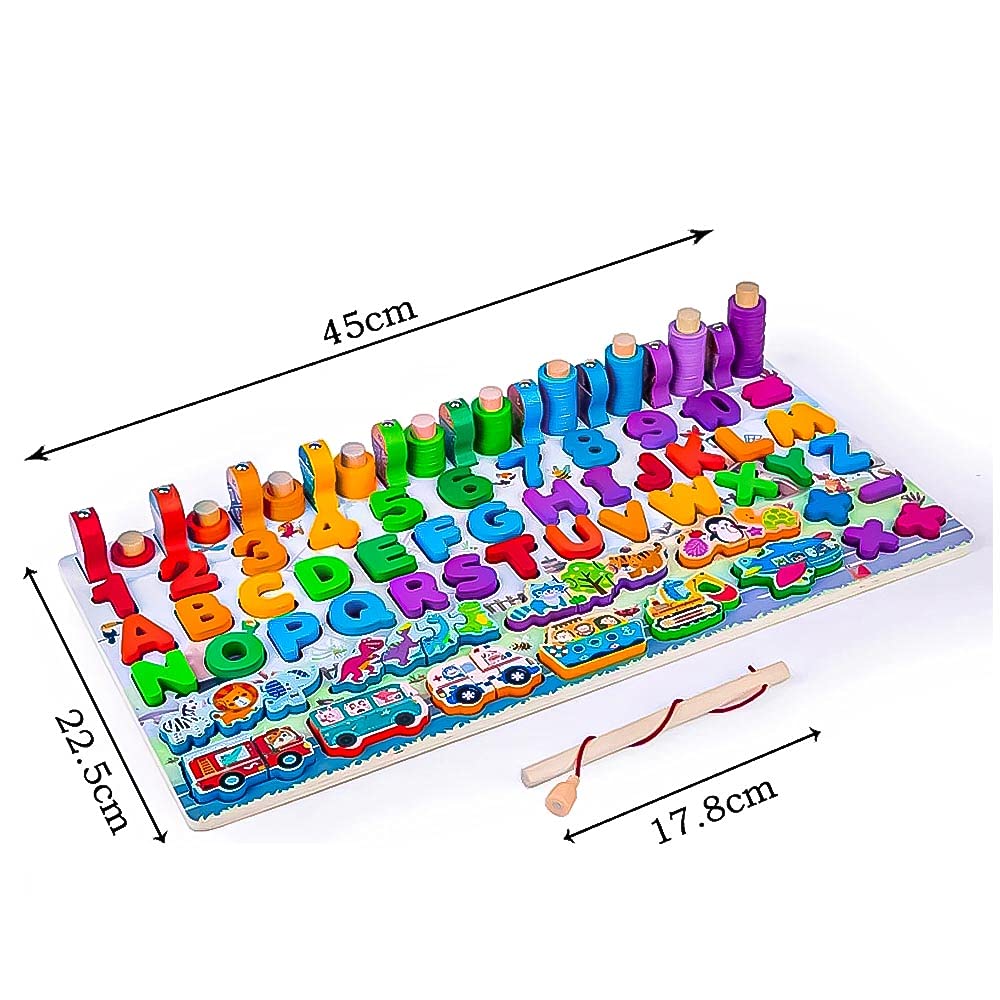 Wooden Multi-functional Preschool Learning Board