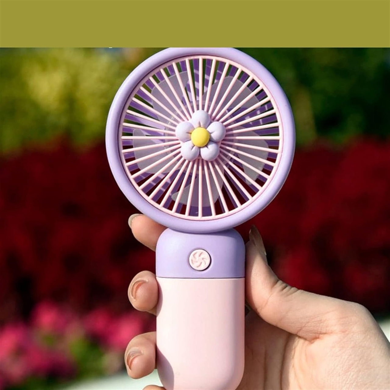 Mini Flower Design Handheld & Desktop Fan With USB
