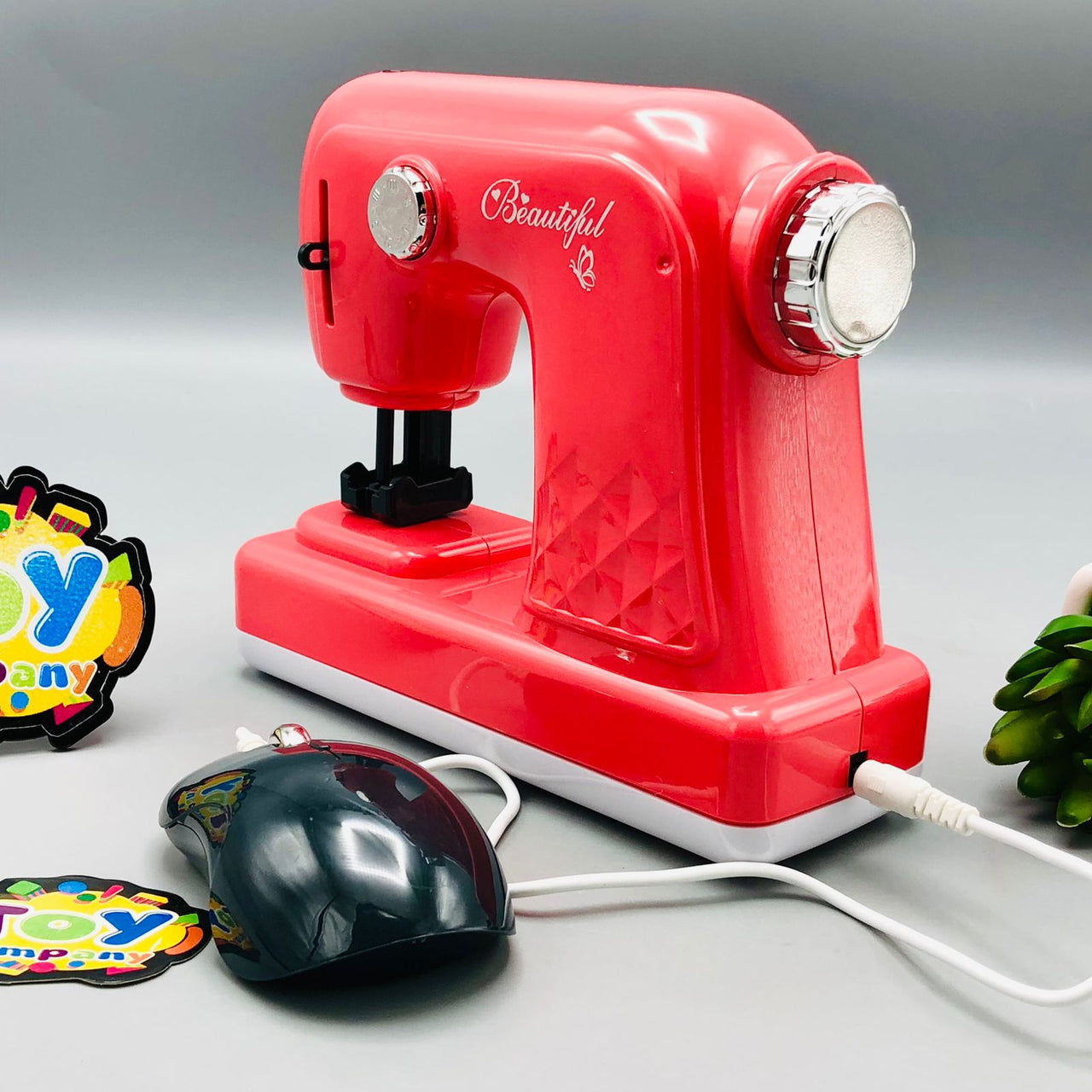 Kids Pretend Play Mini Sewing Machine Toy With Light & Sound