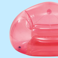 Thumbnail for INTEX Transparent Pink Beanless Bag Chair 127x137x74cm