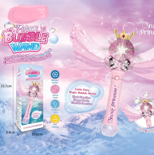 Battery Operated Snow Princess Bubble Wand