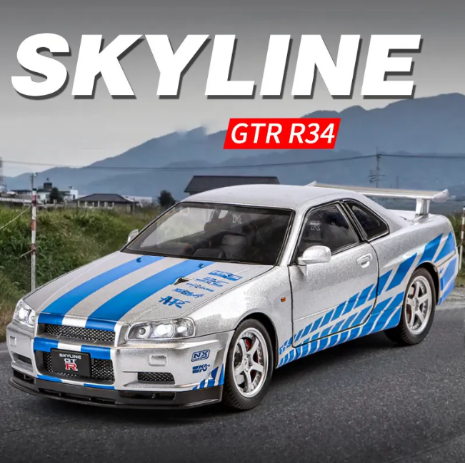 1:24 Diecast Nissan Skyline GTR R34 Model