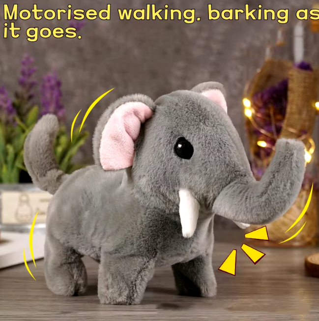 Walking Plush Pet Elephant With Sound & Box