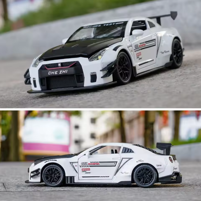 1:24 Diecast Nissan GTR R35 Model With Smoke