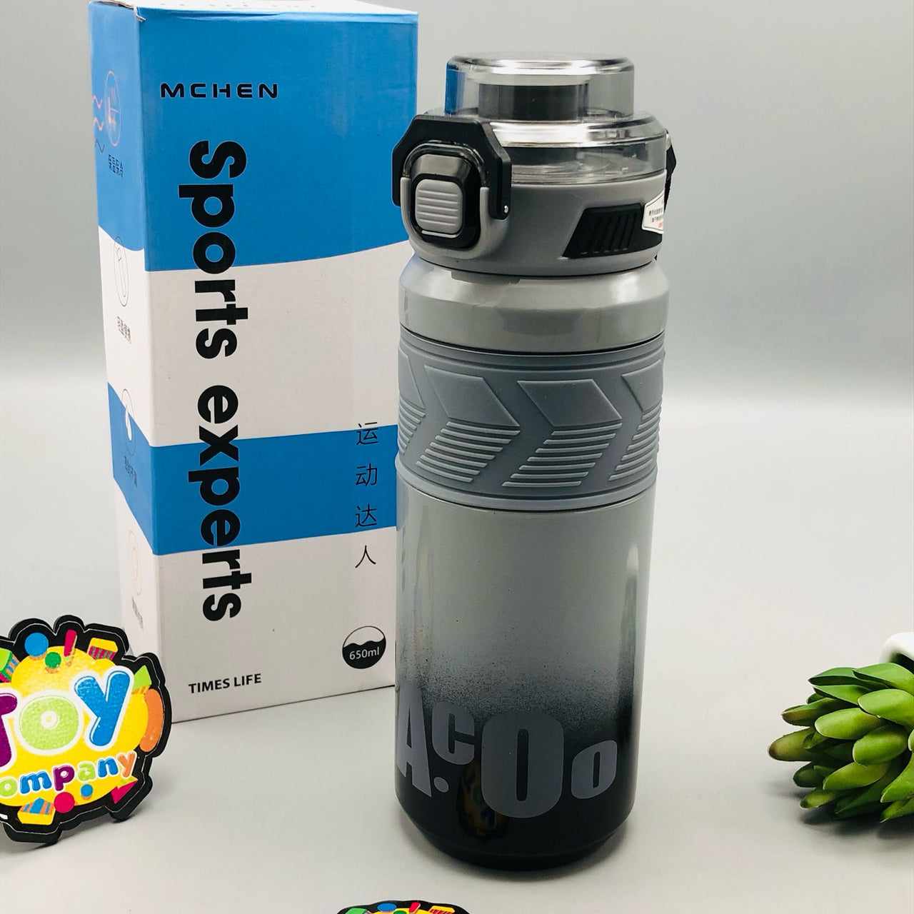 650ml Stainless Steel Sipper Water Bottle - Gray