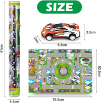 Thumbnail for 6Pcs Mini Inertial Cars With Road Map - Assortment