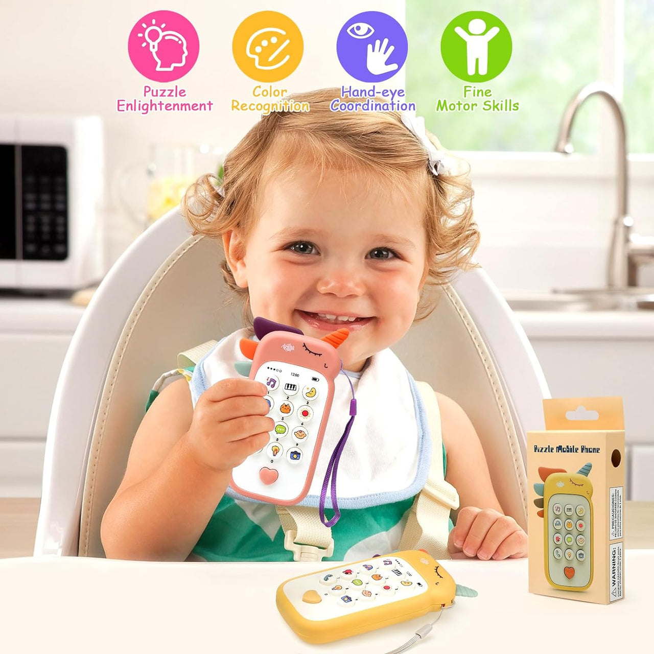 Baby's Early Educational Puzzle Mobile Phone