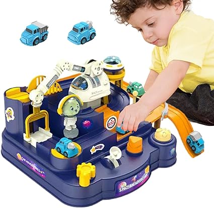 Manual Space Big Adventure Track Set - 2 Assorted Cars