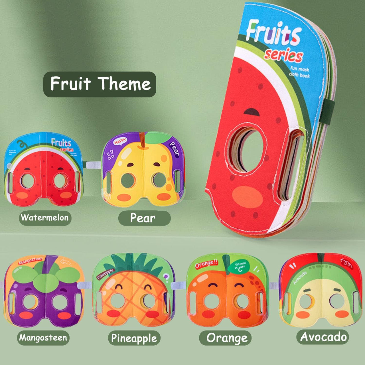 Baby Educational Fruits Mask Book