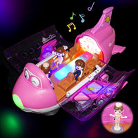 Thumbnail for Battery Operated Airliner Toy With Light & Sound - Pink