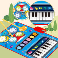 Thumbnail for 2in1 Electronic Kids Musical Drum Piano Play-Mat