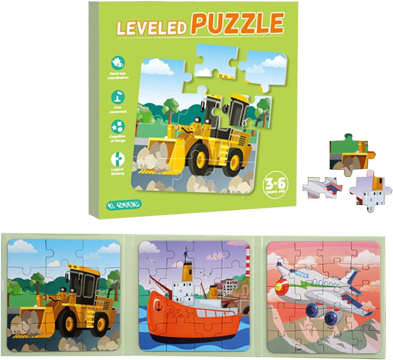 3in1 Magnetic Jigsaw Puzzle Book - Assortment