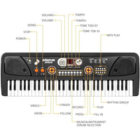 Thumbnail for 61 Keys BigFun Electronic Keyboard Piano With Mic