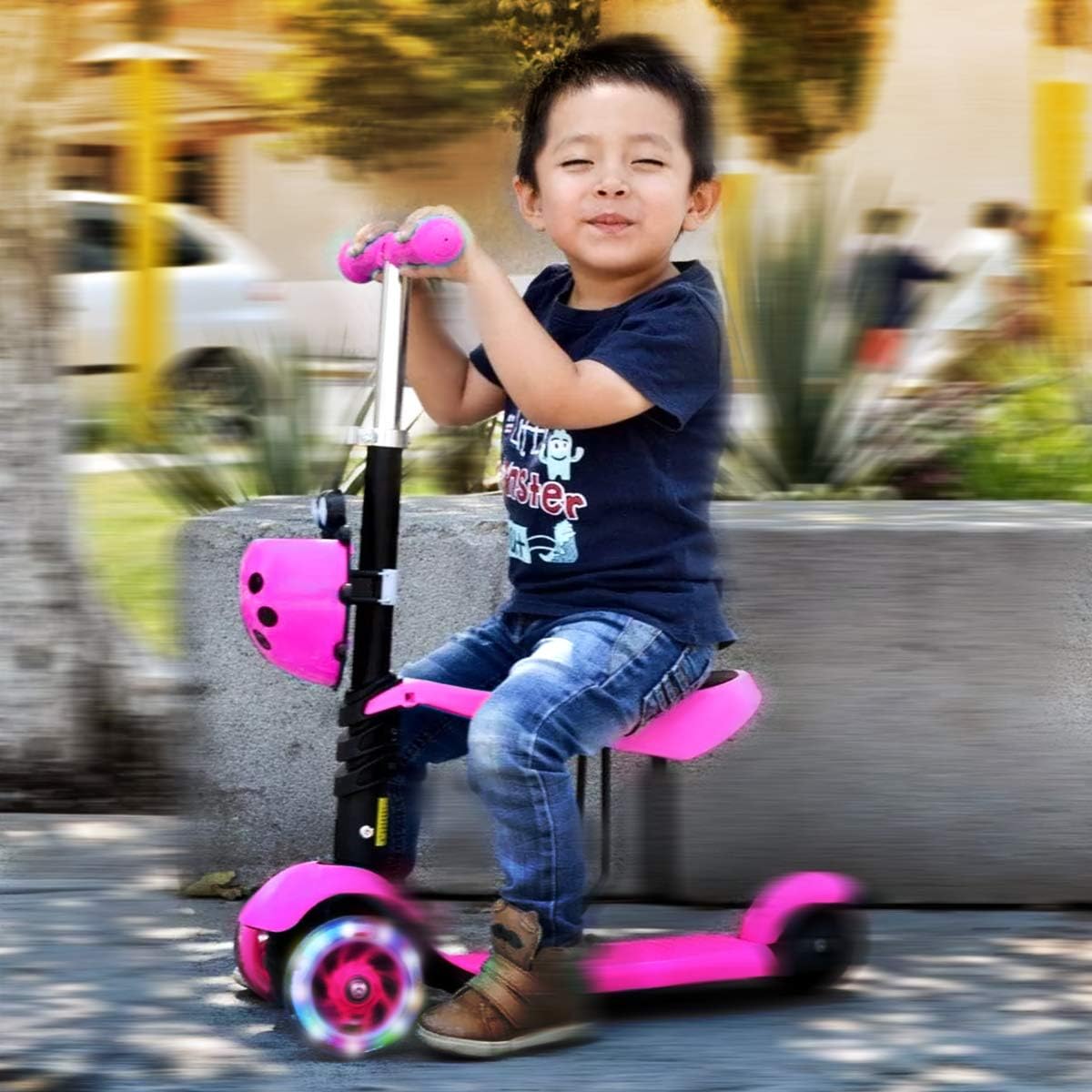Adjustable Height Balance Scooter - Pink