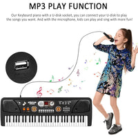 Thumbnail for 61 Keys BigFun Electronic Keyboard Piano With Mic