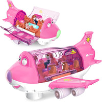 Thumbnail for Battery Operated Airliner Toy With Light & Sound - Pink