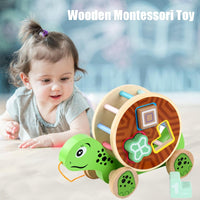 Thumbnail for Wooden Cartoon Animal Building Block Trailer Toy