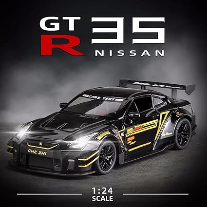 1:24 Diecast Nissan GTR R35 Model With Smoke