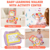 Thumbnail for Huanger Baby Musical Walker With Dazzling Lights -  Pink