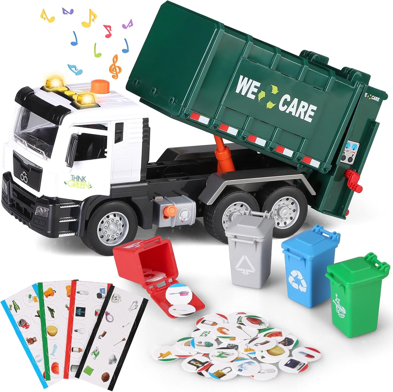 1:10 Friction Garbage Truck With Light & Sound