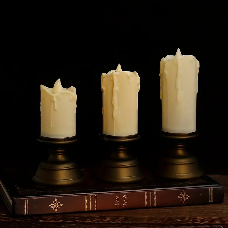 3Pcs Realistic LED Candle For Decoration