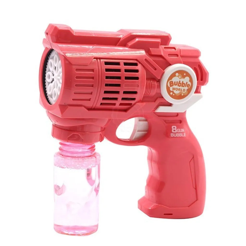 8 Holes Battery Operated Colorful Bubble Blaster Gun