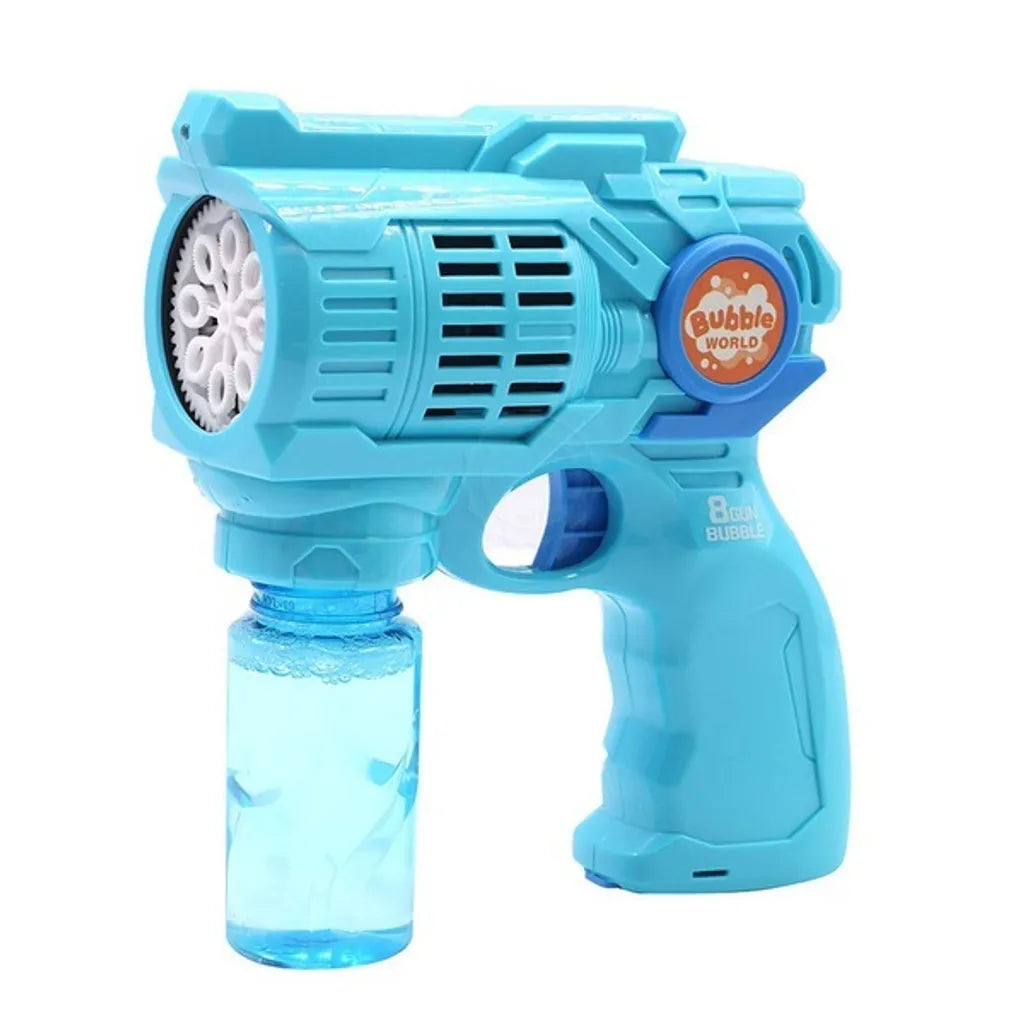 8 Holes Battery Operated Colorful Bubble Blaster Gun