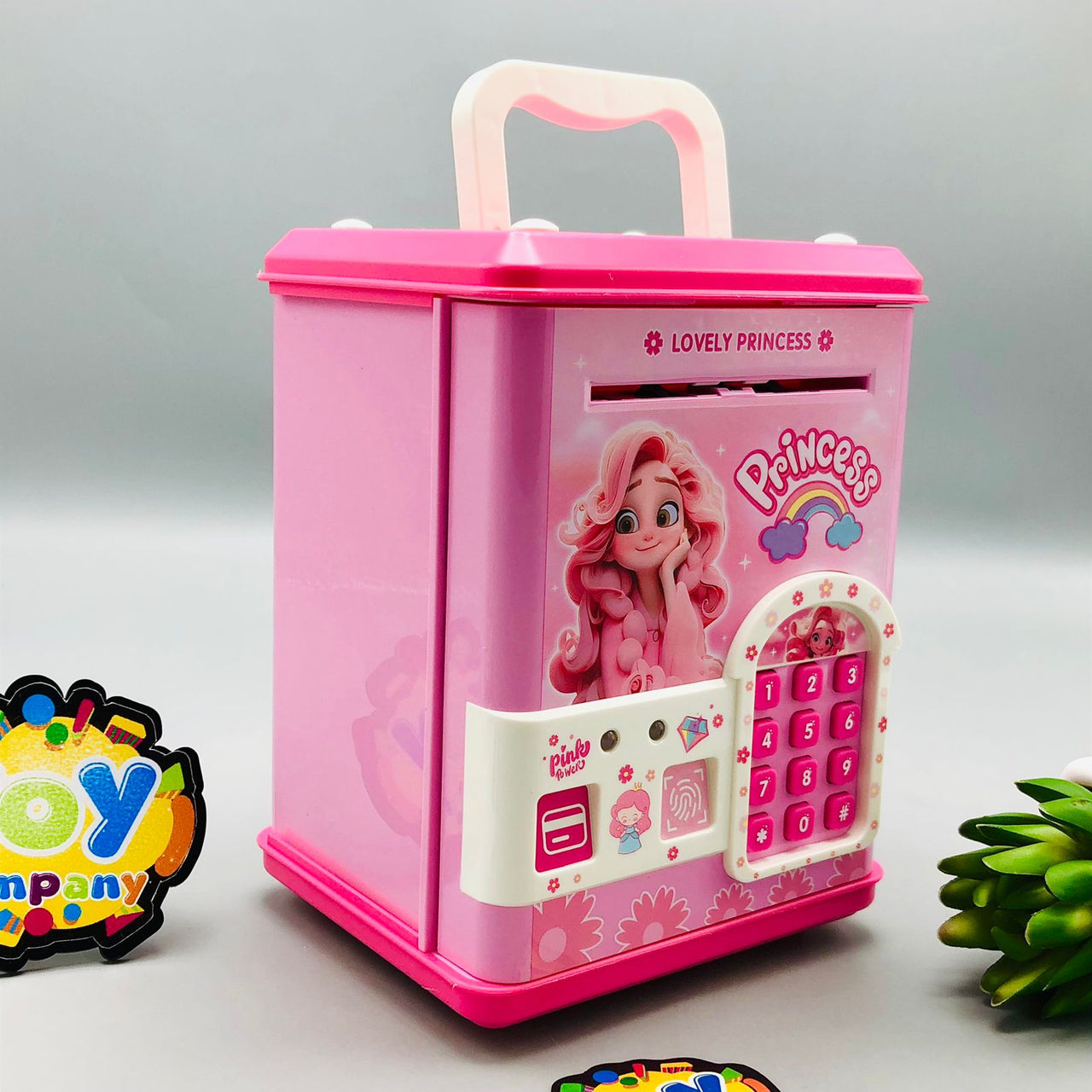 Princess Fingerprint & Swipe Card Unlock Piggy Bank