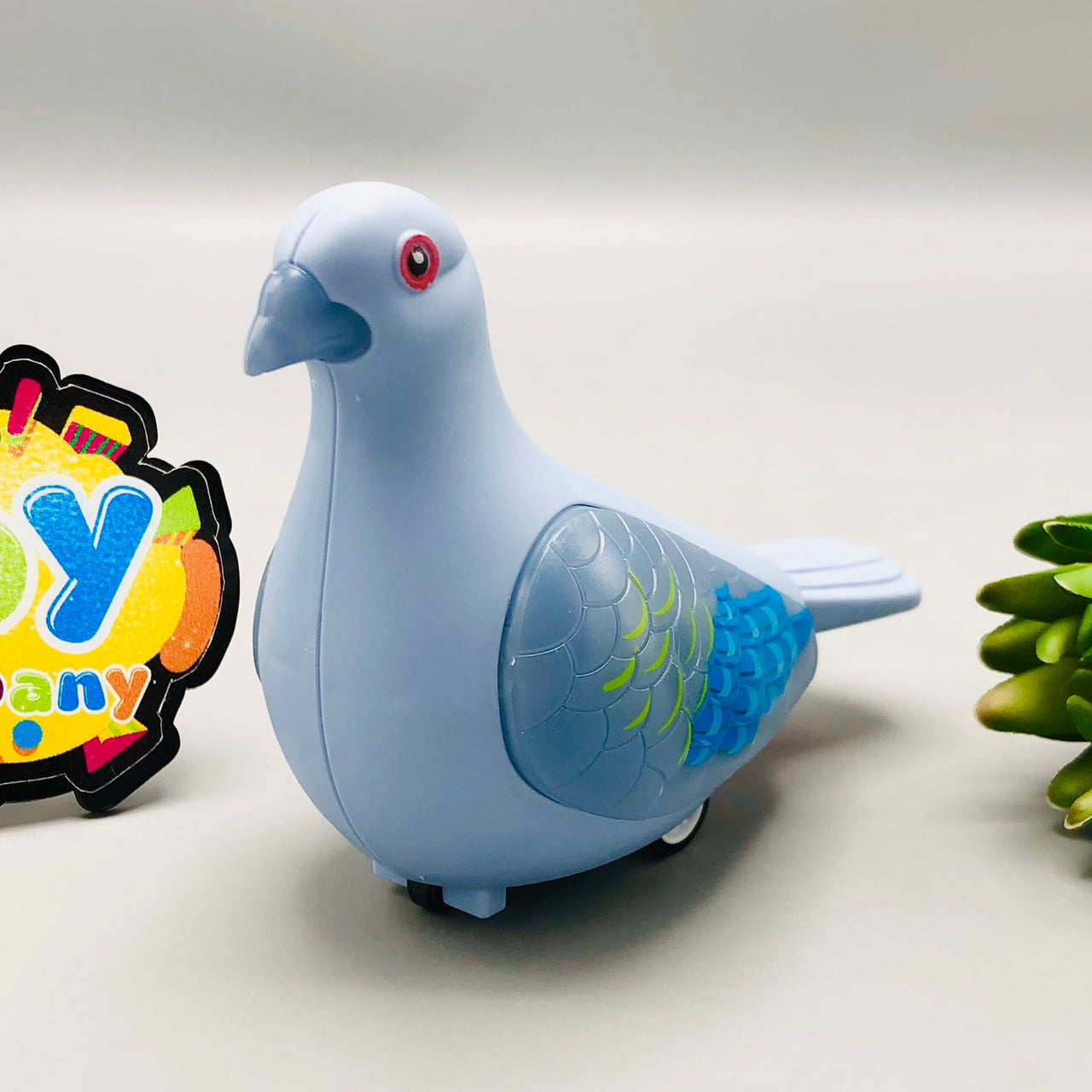 Pull Along Luminous Pigeon Toy - 1Pc